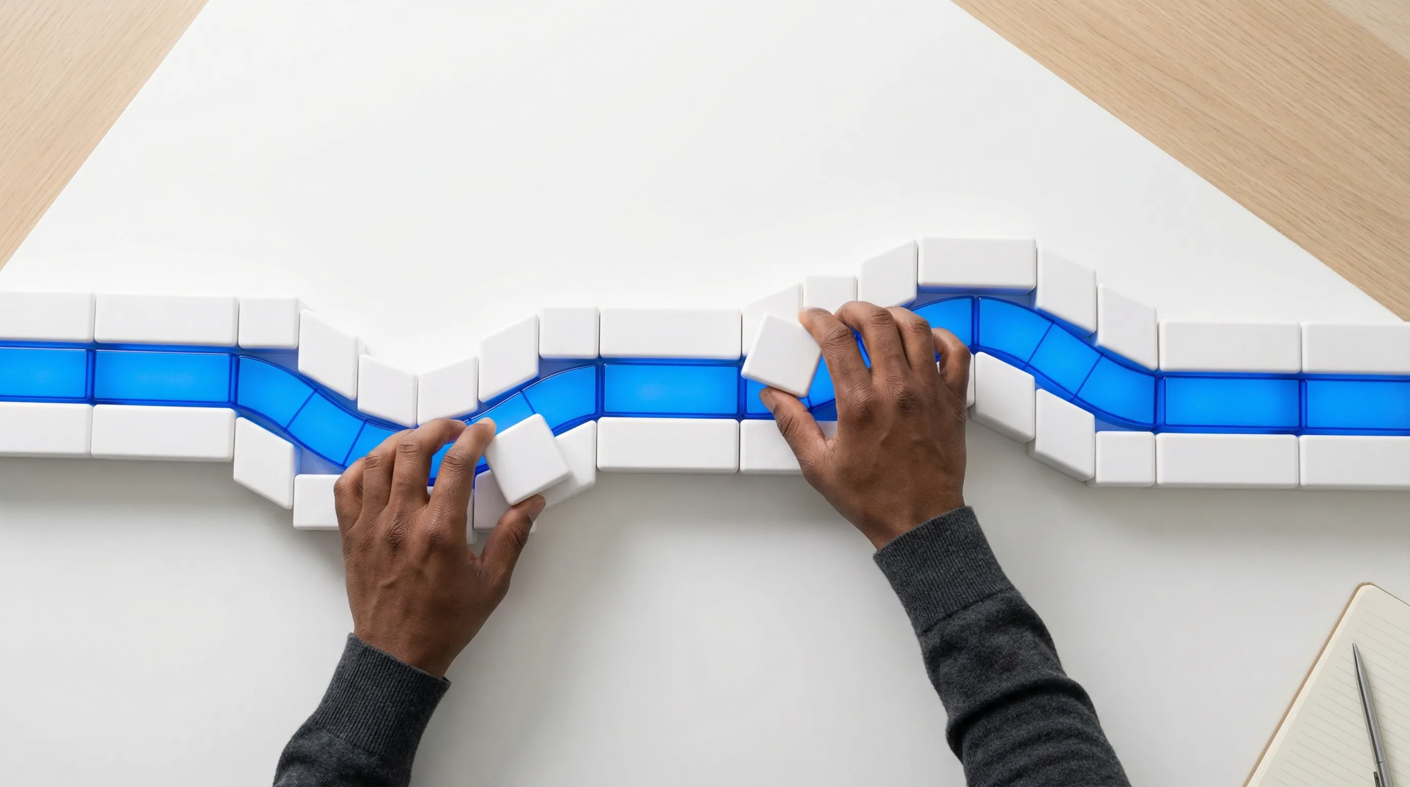 Complete workflow visualization: end-to-end path with no broken parts