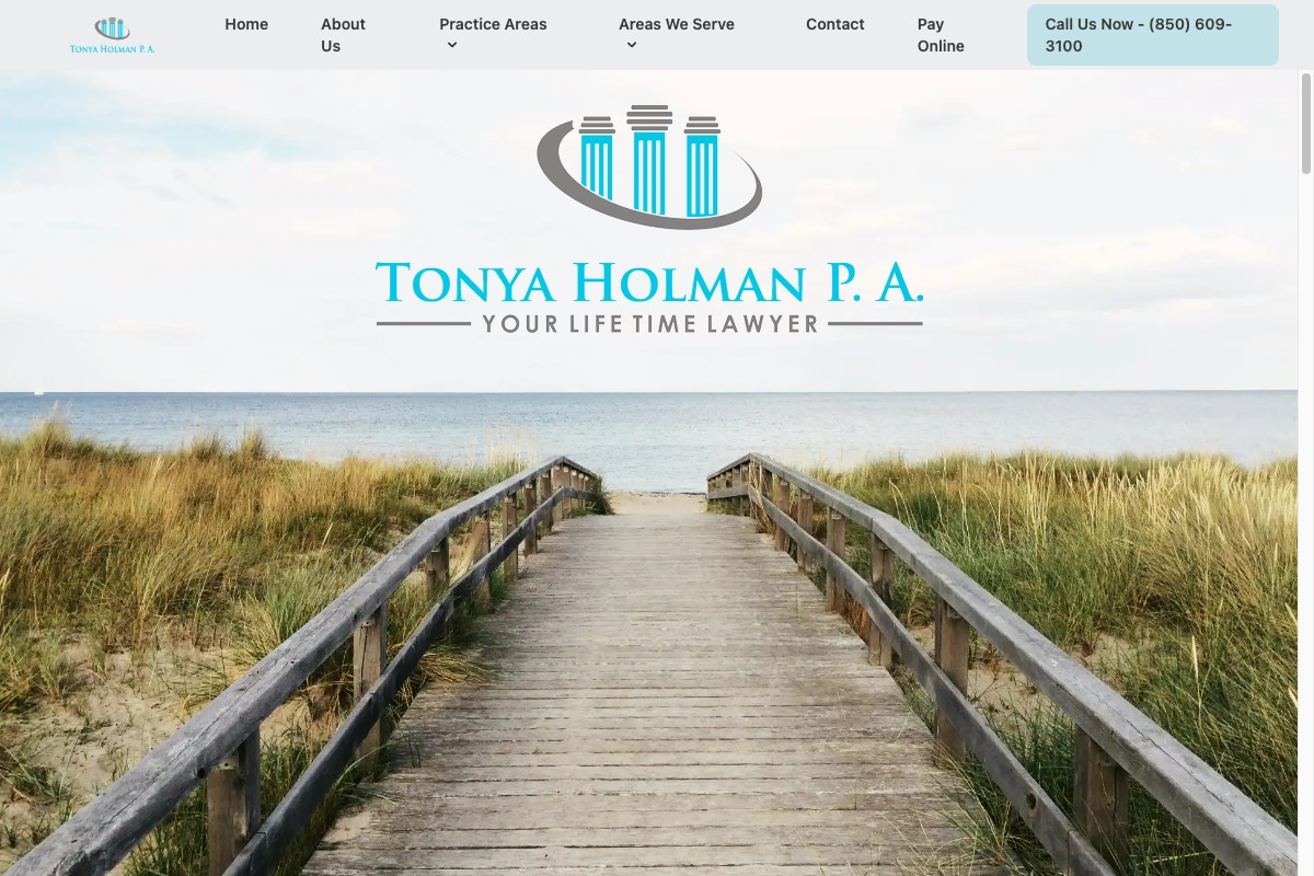 Tonya Holman P.A. website preview