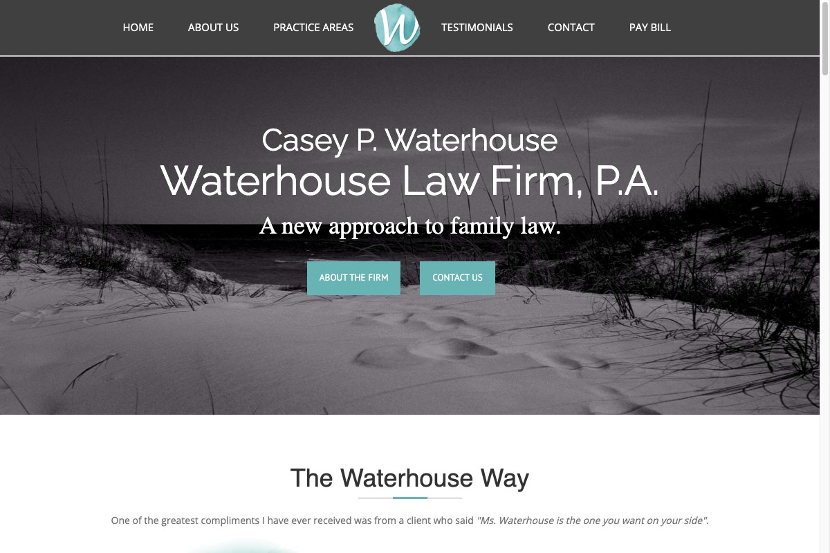 Waterhouse Law Firm website preview